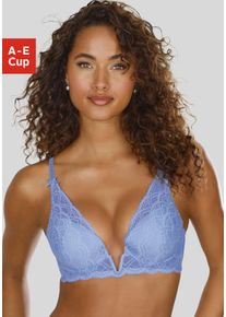 Vivance Damen Schalen-BH "Mirabella", Gr. 75, blau, Microtouch, Obermaterial: 69% Polyamid, 21% Polyester, 10% Elasthan, feminin, BHs, mit extra