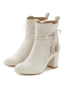 Lascana Damen Stiefelette, Gr. 43, beige, Obermaterial: 100% Textilmaterial. Futter: 100% Textilmaterial. Decksohle: 100% Lederimitat. Laufsohle: