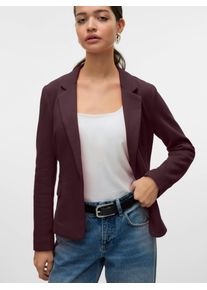 Véro Moda VERO MODA Damen Jerseyblazer "VMJULIA LS BLAZER", rot, feminin, Gr. 34, unifarben, Jersey, Obermaterial: 66% Polyester, 34% Baumwolle, Blazer
