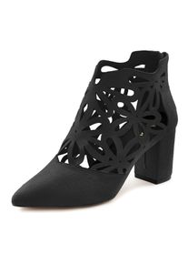 Lascana Damen High-Heel-Stiefelette, Gr. 42, schwarz, Obermaterial: 100% Textilmaterial. Futter: 100% Lederimitat. Decksohle: 100% Lederimitat.