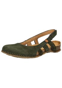 El Naturalista Damen Ballerina "El Naturalista Ballerinas Nubukleder", Gr. 38, grün, Nubukleder, casual, Schuhe