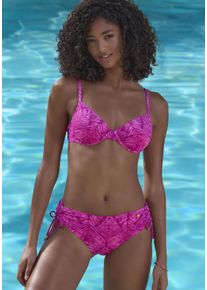 JETTE Damen Bikini-Hose "Floretta", lila, Gr. 38, bedruckt, Recycling-Polyamid, Badehosen, in Ton in Ton-Harmonie