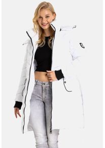 Cipo & Baxx CIPO & BAXX Damen Winterjacke "Jacken", weiß, casual, Gr. S, unifarben, 100% Polyester, Jacken, mit abnehmbarer Kapuze, WM135