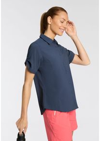 Killtec Damen Funktionsbluse "KOS 1 WMN WVN SHRT", blau, sportlich, Gr. 36, Obermaterial: 100% Polyester, Blusen