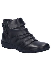 Josef Seibel Damen Stiefelette "Charlotte 14", Gr. 39, schwarz, Leder, unifarben, modisch, Schuhe, Boots, Reißverschlussstiefel mit gerafftem Schaft