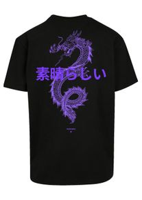 F4NT4STIC Herren T-Shirt "PLUS SIZE Dragon Drache Japan", schwarz, casual, Gr. L, Obermaterial: 100% Baumwolle, Shirts, Print