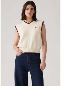 Levi's LEVI'S Damen Pullunder "CHARLIE VNECK VES"tofu, casual, Gr. XS, kontrastfarbene Details, Strick, Obermaterial: 90% Baumwolle, 10% Wolle, Pullover,
