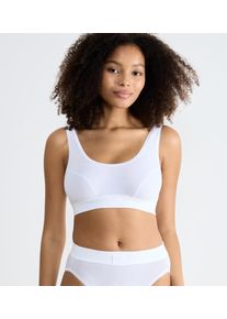 Sloggi Damen Bustier "Double Comfort T Top", Gr. 44, weiß, Single Jersey, Obermaterial: 95% Baumwolle, 5% Elasthan, unifarben, sportlich, BHs, mit