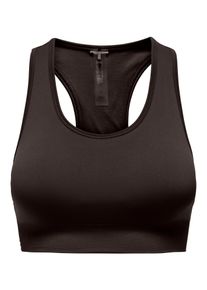 Only Play Damen Sport-BH "ONPDAISY SEAM SPORTS BRA - NOOS", braun, sportlich, Gr. S, unifarben, Jersey, Obermaterial: 92% Polyamid, 8% Elasthan, BHs,
