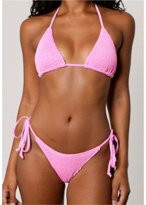 MODA MINX Damen Bikini-Hose, pink, Gr. XS, unifarben, 97% Polyamid, 3% Elasthan, Badehosen, im einfarbigen Design