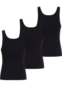 Damen Tanktop "SCOOP NECK COTTON TANK 3PK", Calvin Klein Underwear, Gr. L, schwarz, Rippware, Obermaterial: 100% Baumwolle, unifarben, Basic, Tops,