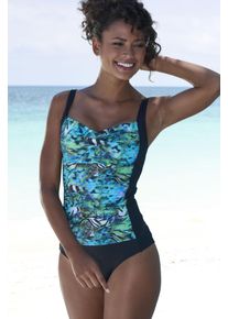 Vivance Damen Badeanzug, blau, Gr. 38, bedruckt, Xtra Life LYCRA, Badeanzüge, mit Shaping-Einsatz vorn
