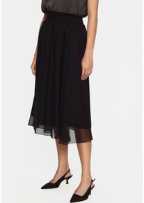 Saint Tropez Damen Midirock "CoralSZ Skirt", schwarz, feminin, Gr. XS, unifarben, Web, Obermaterial: 100% Polyester, Röcke, aus Chiffon