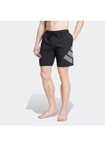 Herren Badeshorts "BB SH 8IN", schwarz-weiß, sportlich, Gr. M, adidas Performance, Obermaterial: 100% Polyester, Badehosen