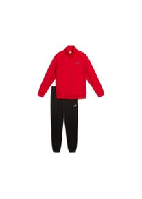 Puma Herren Trainingsanzug "POLY PIPING SUIT", rot, sportlich, Gr. L, bedruckt, Trikot, Obermaterial: 100% Polyester, Sportanzüge