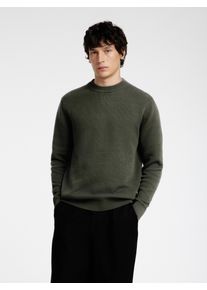 Selected Homme Herren Rundhalspullover "SLHDANE LS KNIT STRUCTURE CREW NECK NOOS", grün, modisch, Gr. XXL, unifarben, Strick, Obermaterial: 100%