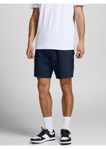 Jack & Jones JACK & JONES Herren Sweatshorts "JPSTGORDON BRADLEY SWEAT SHORTS MID", blau, modisch, Gr. XXL, unifarben, Web, Obermaterial: 61% Polyester, 39%