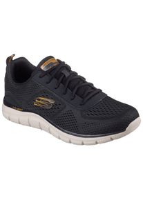 Skechers Herren Schnürschuh "TRACK-LESHUR", Gr. 43, schwarz, Textil, Lederimitat, sportlich, Schuhe, Freizeitschuh, Trainingsschuh im Materialmix