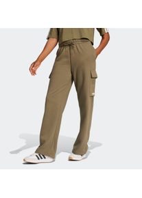 Damen Sporthose "W LIN FL CARGO", grün, sportlich, Gr. XXL, adidas Sportswear, Obermaterial: 55% Baumwolle, 36% Polyester, 9% Viskose, Hosen,