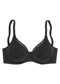 Nuance Damen T-Shirt-BH, Gr. 80, schwarz, Microtouch, Obermaterial: 82% Polyamid (TACTEL), 18% Elasthan (LYCRA), Basic, BHs, mit Bügel und nahtlosen