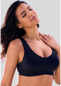 Nuance Damen Bralette-BH, Gr. S, schwarz, Microtouch, Obermaterial: 82% Polyamid, 18% Elasthan, Basic, BHs, SEAMLESS, ohne Bügel, mit integriertem