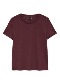 Véro Moda VERO MODA Damen Kurzarmshirt "VMPAULA S/S T-SHIRT NOOS", rot, modisch, Gr. M, unifarben, Jersey, Obermaterial: 100% Baumwolle, Shirts