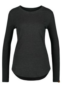 alife and kickin ALIFE & KICKIN Damen Langarmshirt "Damen LeaAK A", grau, Gr. M, 60% Baumwolle 40% Polyester, Shirts, Figurnah geschnittenes Longsleeve Shirt mit