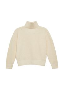 s.Oliver JUNIOR Mädchen Strickpullover, beige, casual, Gr. 146, unifarben, Strick, Obermaterial: 100% Polyester, Pullover, mit Stehkragen