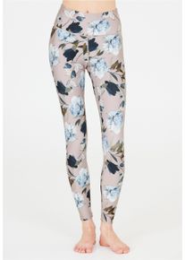 ENDURANCE ATHLECIA ATHLECIA Damen Trainingstights "FRANCE W", blau, feminin, Gr. 36, geblümt, bedruckt, 81% Polyester, 19% Elasthan, Hosen, mit leichter Kompression