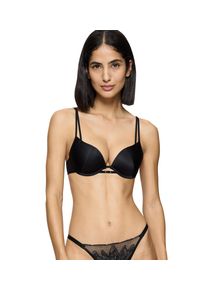 Triumph Damen Push-up-BH "Crazy Stupid Love WHU", Gr. 75, schwarz, Mesh, Spitze, Satin, Obermaterial: 100% Polyamid, modisch, BHs, Spitzendetails,