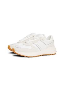 Tommy Jeans Damen Keilsneaker "TJW CLEATED RUNNER", Gr. 38, beige, Veloursleder, Textil, sportlich, Schuhe, Freizeitschuh, Schnürschuh, Halbschuh mit