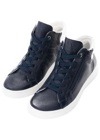 Ara Damen Sneaker "ROM", Gr. 2,5, blau, Glattleder, sportlich, Schuhe, High Top Sneaker, Schnürboots in Weite G (= weit)