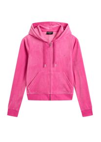 Juicy Couture Damen Kapuzennickijacke "ROBERTSON HOODIE Damen", rosa, Gr. M, 95% POLYESTER, 5% ELASTAN, Jacken, Trainingsjacke Damen, Sweatjacke mit