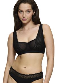 Triumph Damen Bügel-BH "Aura Spotlight T W02", Gr. 85, schwarz, Spitze, Spitze, Obermaterial: 85% Polyamid, 15% Elasthan, unifarben, modisch, BHs,