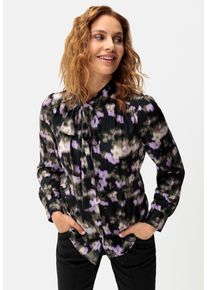 Lascana Damen Schluppenbluse, bunt, modisch, Gr. 44, bedruckt, Satin, Obermaterial: 100% Polyester, Blusen, aus Satin