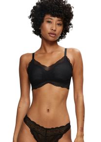 Triumph Damen Bügelloser BH "Lift Smart P EX", Gr. 2, schwarz, Spitze, Spitze, Obermaterial: 47% Polyamid, 29% Polyester, 24% Elasthan, unifarben,