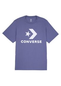 Converse Damen T-Shirt "UNISEX Converse GO-TO STAR CHEVRON LOGO STANDARD FIT T-SHIRT", lila, sportlich, Gr. XXL, Single Jersey, Obermaterial: 100%