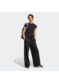 Damen Sporthose "W AOP FT PT", schwarz, sportlich, Gr. XL, adidas Sportswear, Obermaterial: 55% Baumwolle, 36% Polyester, 9% Viskose, Hosen, Locker