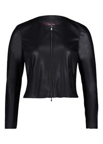Vera Mont Damen Canvasjacke "Vera Mont Blazer-Jacke mit Reißverschluss", schwarz, elegant, Gr. 40, Obermaterial: 100% Polyurethan, 100% Polyester.