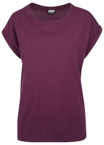 Urban Classics Herren Kurzarmshirt "Urban Classics Damen Ladies Extended Shoulder Tee", rot, casual, Gr. S, unifarben, 100% Baumwolle, Shirts