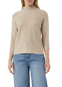 comma, COMMA Damen Strickpullover, beige, casual, Gr. 46, unifarben, Strick, Obermaterial: 80% Viskose, 20% Polyamid, Pullover, mit Fledermausärmeln