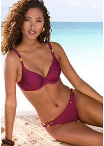 JETTE Damen Bügel-Bikini "Giulia", lila, Gr. 38, leicht glänzend, Polyamid, Bikini-Sets, mit goldfarbener Glanzbeschichtung und Accessoires