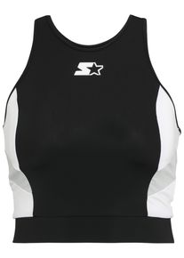 Damen Sport-BH "Starter Black Label Damen Ladies Starter Sports Cropped Top", STARTER Black Label, Gr. XS, schwarz-weiß, 80% Polyamid, 20% Elasthan,