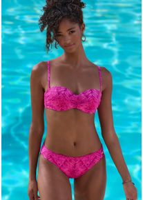 JETTE Damen Bikini-Hose "Floretta", lila, Gr. 38, bedruckt, Recycling-Polyamid, Badehosen, in Ton in Ton-Harmonie
