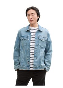 Tom Tailor Herren Jeansjacke, blau, casual, Gr. M, unifarben, Denim/Jeans, Obermaterial: 70% Baumwolle, 28% Polyester, 2% Elasthan, Jacken, mit