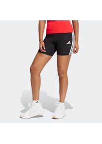Damen Trainingstights "W 3S SJ BK SHO", schwarz-weiß, sportlich, Gr. XS, adidas Sportswear, Obermaterial: 90% Baumwolle, 10% Elasthan, Hosen, kurze