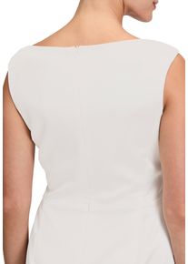 Vera Mont Damen Etuikleid "Vera Mont Etuikleid mit Raffung", weiß, feminin, Gr. 42, Satin, Obermaterial: 96% Polyester, 4% Elasthan. Futter: 100%