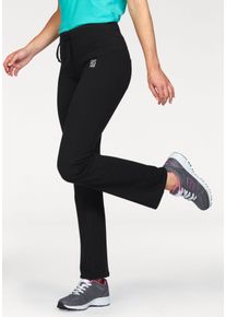 H.I.S. H.I.S Damen Leggings, schwarz, sportlich, Gr. 40, unifarben, Single Jersey, Obermaterial: 92% Baumwolle, 8% Elasthan, Hosen