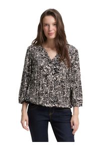 Tom Tailor Damen Shirtblusenavy abstract dot design, casual, Gr. 38, bedruckt, Obermaterial: 100% Viskose, Blusen, mit All-Over Print
