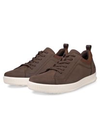 Ecco Herren Sneaker "BYWAY", Gr. 46, braun, Nubukleder, sportlich, Schuhe, Schnürschuh, Halbschuh, Freizeitschuh mit griffiger Laufsohle